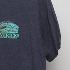 Close-up of the sleeve on the Vintage Modern Mavericks California "Mavericks Wave" T-Shirt - M