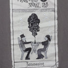 Close-up of the main graphic on the Vintage Modern Molinaro Snake Lab "Summoning Tarot Card" T-Shirt - M