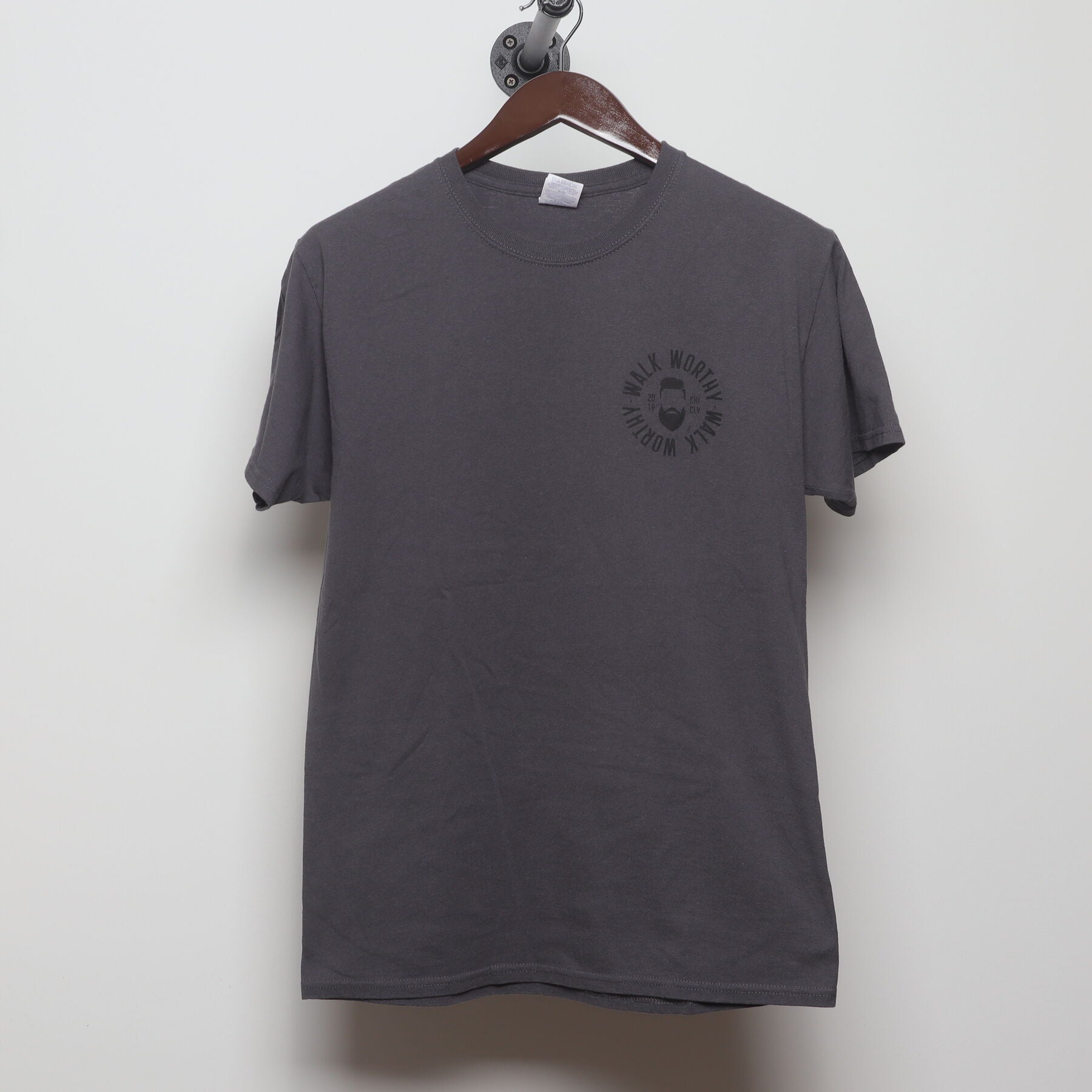 Front view of Vintage Modern Moody Radio "Walk Worthy Conference" T-Shirt - S