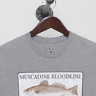 Close-up of the collar and tag on the Vintage Modern Muscadine Bloodline "Redfish" T-Shirt - S