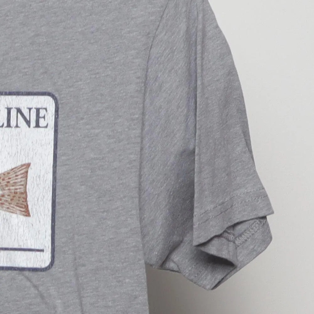 Close-up of the sleeve on the Vintage Modern Muscadine Bloodline "Redfish" T-Shirt - S