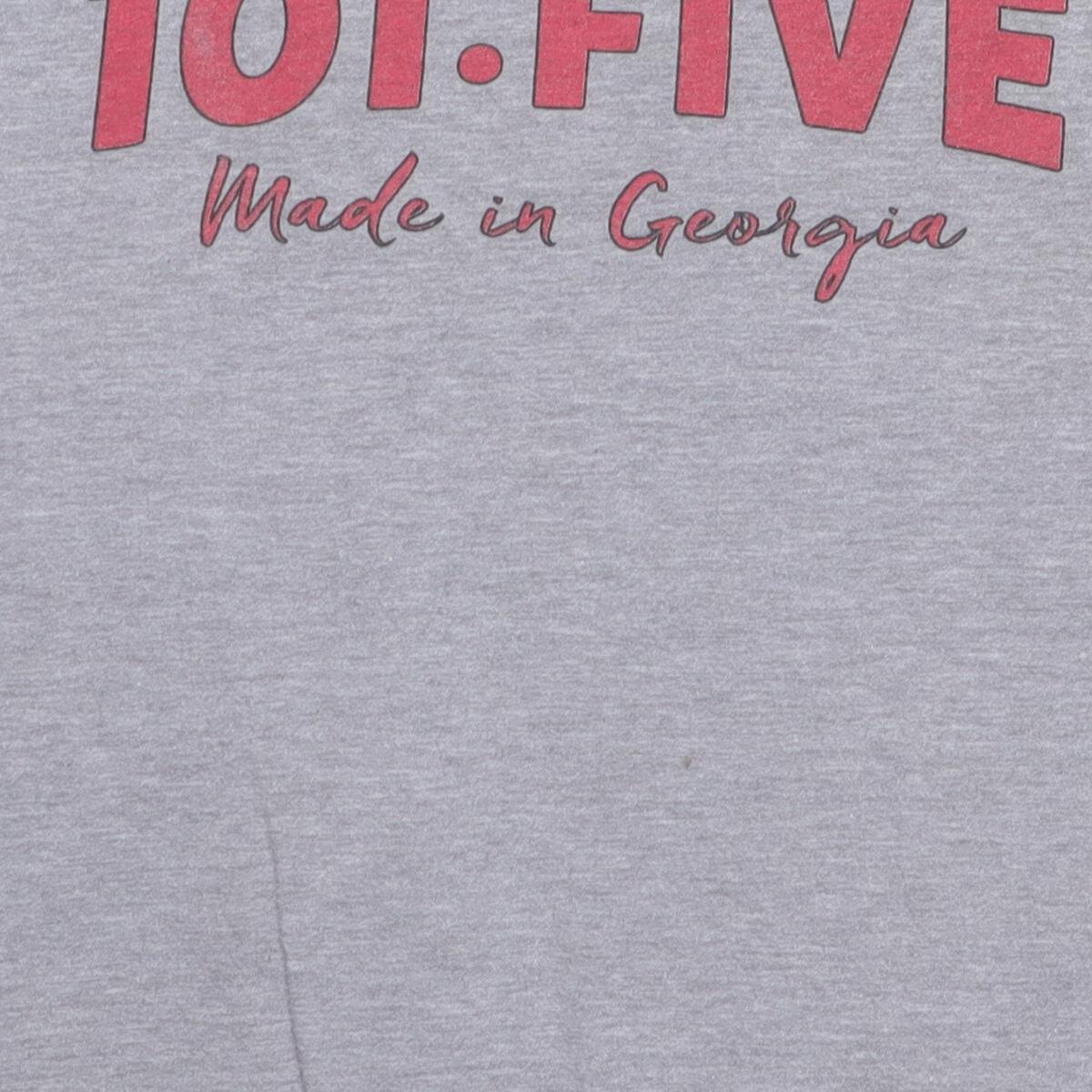 Close-up of the main graphic on the Vintage Modern New Country 101.FIVE "Made in Georgia" T-Shirt - M
