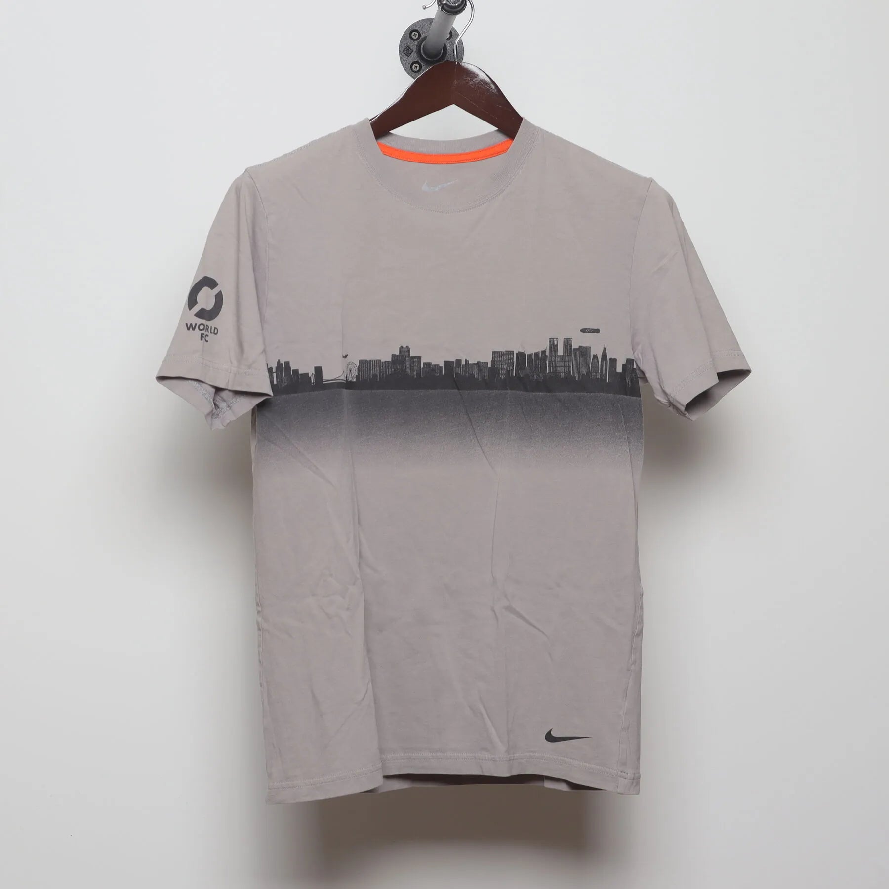 Front view of Vintage Modern Nike "World FC Skyline" T-Shirt - M
