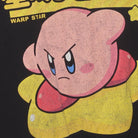Close-up of the main graphic on the Vintage Modern Nintendo "Kirby Warp Star" T-Shirt - L
