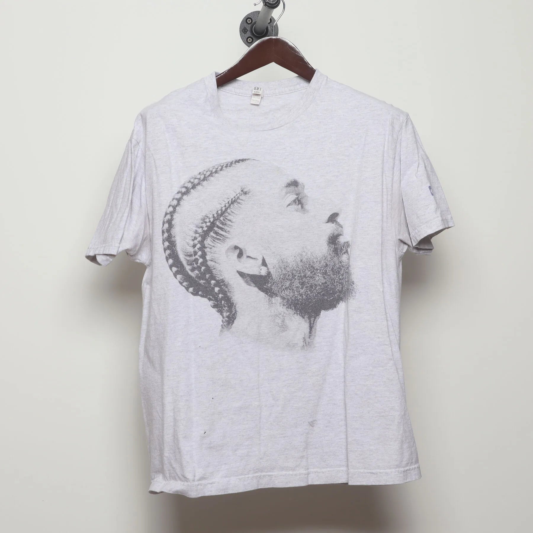 Front view of Vintage Modern Nipsey Hussle "Never Let A Hard Time Humble Us" T-Shirt - L