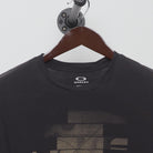 Close-up of the collar and tag on the Vintage Modern Oakley "Stacked Logo Graphic" T-Shirt - M