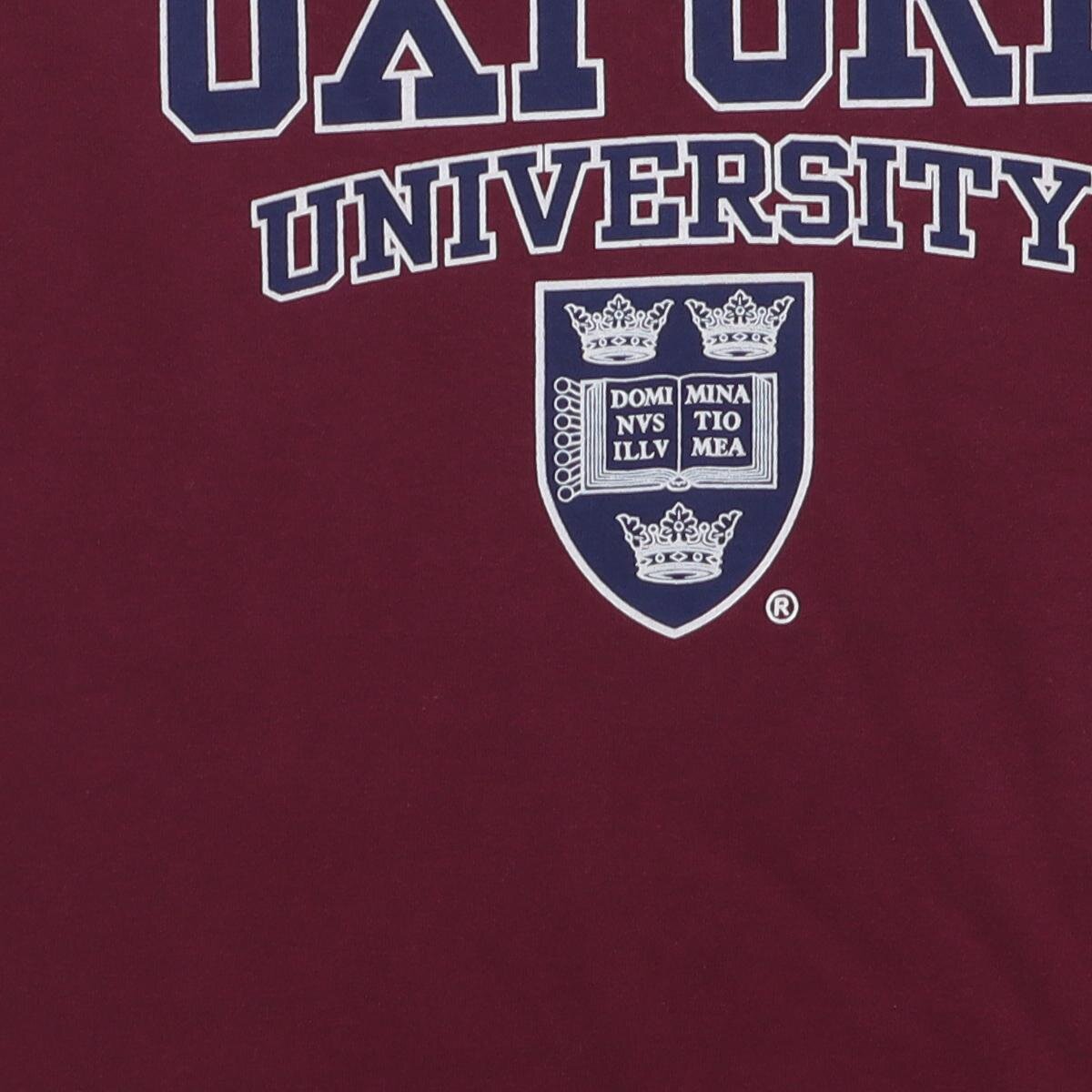 Close-up of the main graphic on the Vintage Modern Oxford University "University Crest" T-Shirt - M