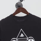 Close-up of the collar and tag on the Vintage Modern PlayStation "Japanese Controller Graphic" T-Shirt - XS