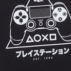 Close-up of the sleeve on the Vintage Modern PlayStation "Japanese Controller Graphic" T-Shirt - XS