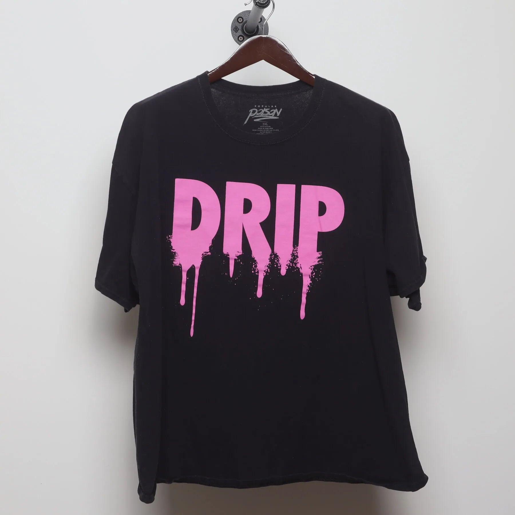 Front view of Vintage Modern Popular Poison "Drip" T-Shirt - XXL