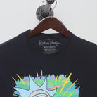 Close-up of the collar and tag on the Vintage Modern Rick and Morty "Neon Portrait" T-Shirt - S