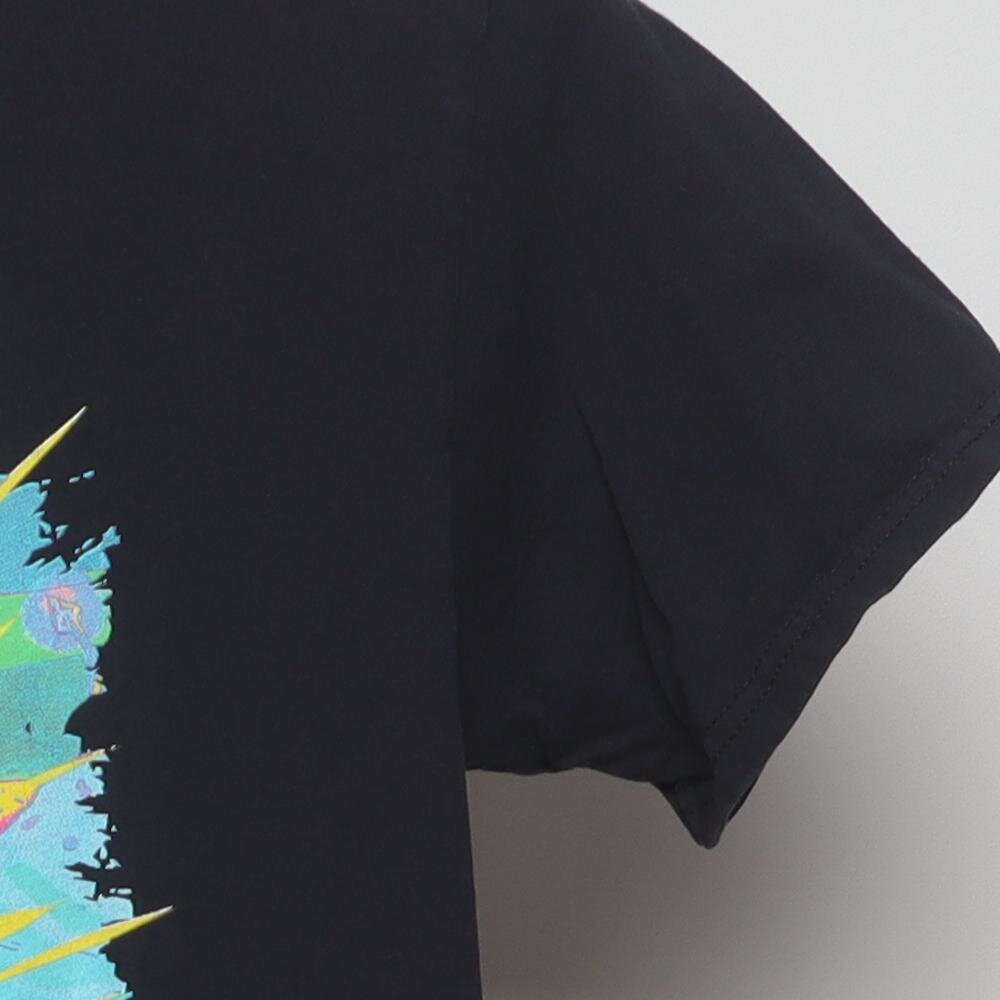 Close-up of the sleeve on the Vintage Modern Rick and Morty "Neon Portrait" T-Shirt - S