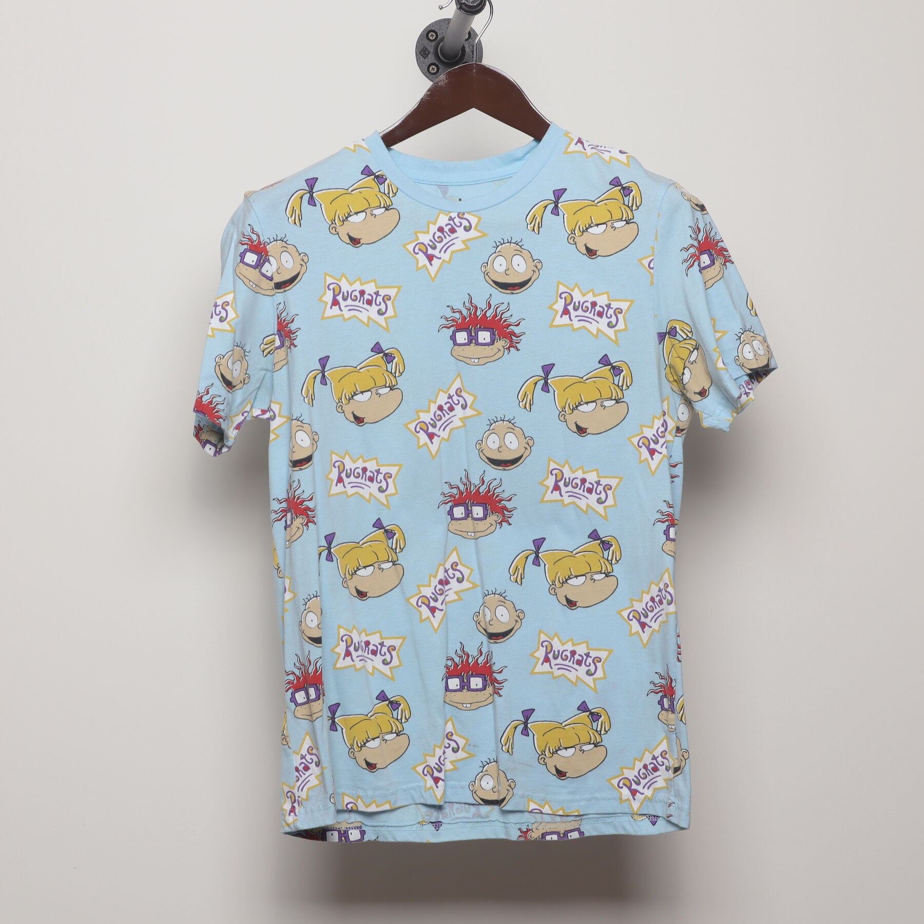Front view of Vintage Modern Rugrats "All Over Print" T-Shirt - S