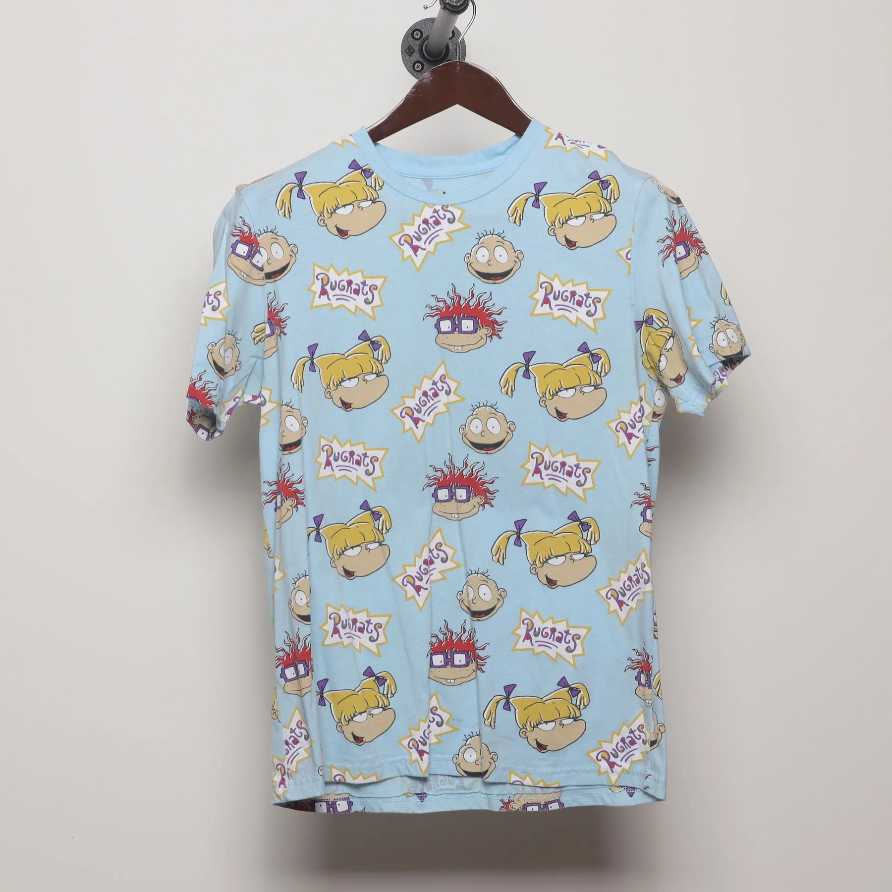 Front view of Vintage Modern Rugrats "All Over Print" T-Shirt - S