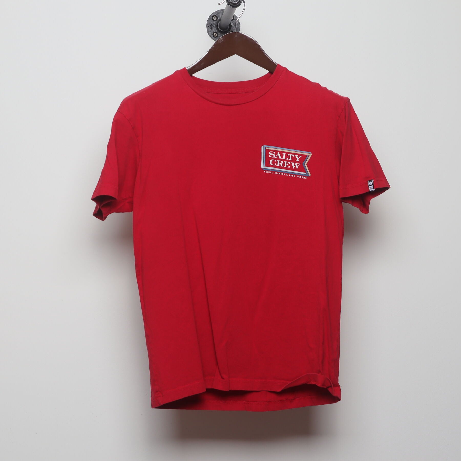 Front view of Vintage Modern Salty Crew "Thrill Seekers & Risk Takers" T-Shirt - S