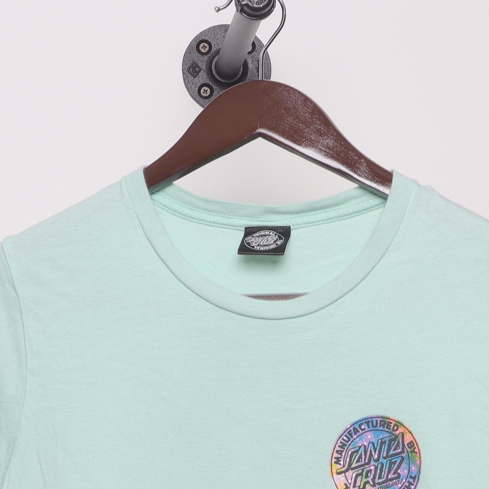 Close-up of the collar and tag on the Vintage Modern Santa Cruz "Cosmic Logo" T-Shirt - S