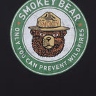 Close-up of the main graphic on the Vintage Modern Smokey Bear "Only You Can Prevent Wildfires" T-Shirt - M