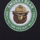 Close-up of the main graphic on the Vintage Modern Smokey Bear "Only You Can Prevent Wildfires" T-Shirt - M