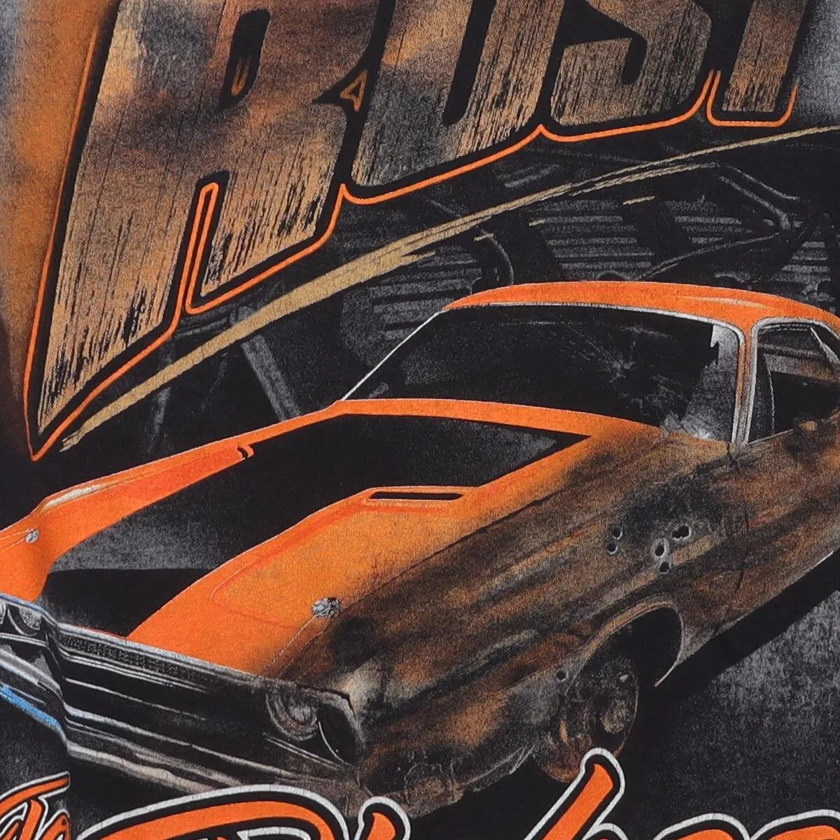 Close-up of the main graphic on the Vintage Modern Snap-on "Rust To Riches" T-Shirt - L