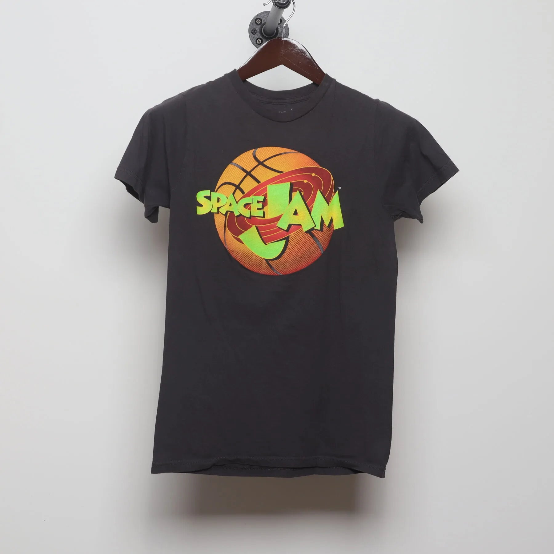 Front view of Vintage Modern Space Jam "Classic Logo" T-Shirt - XS
