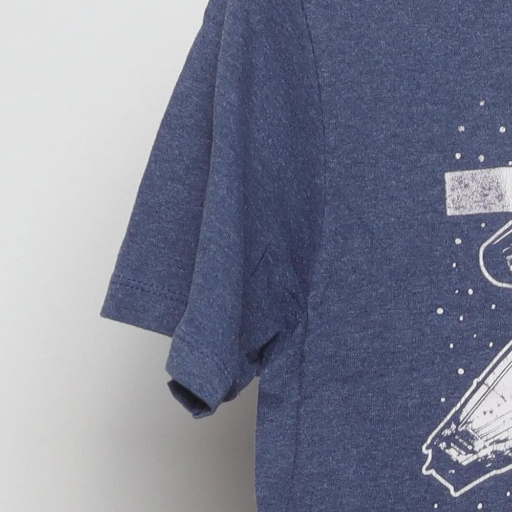 Close-up of the sleeve on the Vintage Modern Star Wars "Millennium Falcon" T-Shirt - S