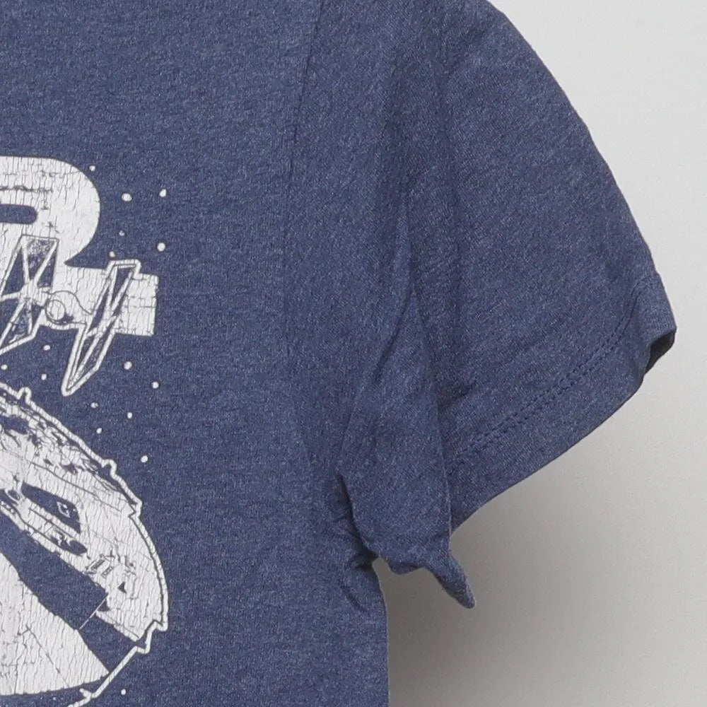 Close-up of the sleeve on the Vintage Modern Star Wars "Millennium Falcon" T-Shirt - S