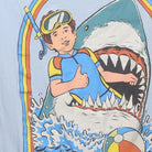 Close-up of the main graphic on the Vintage Modern Steven Rhodes "Stay Positive!" T-Shirt - XS