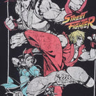 Close-up of the main graphic on the Vintage Modern Street Fighter "Character Stack" T-Shirt - XS
