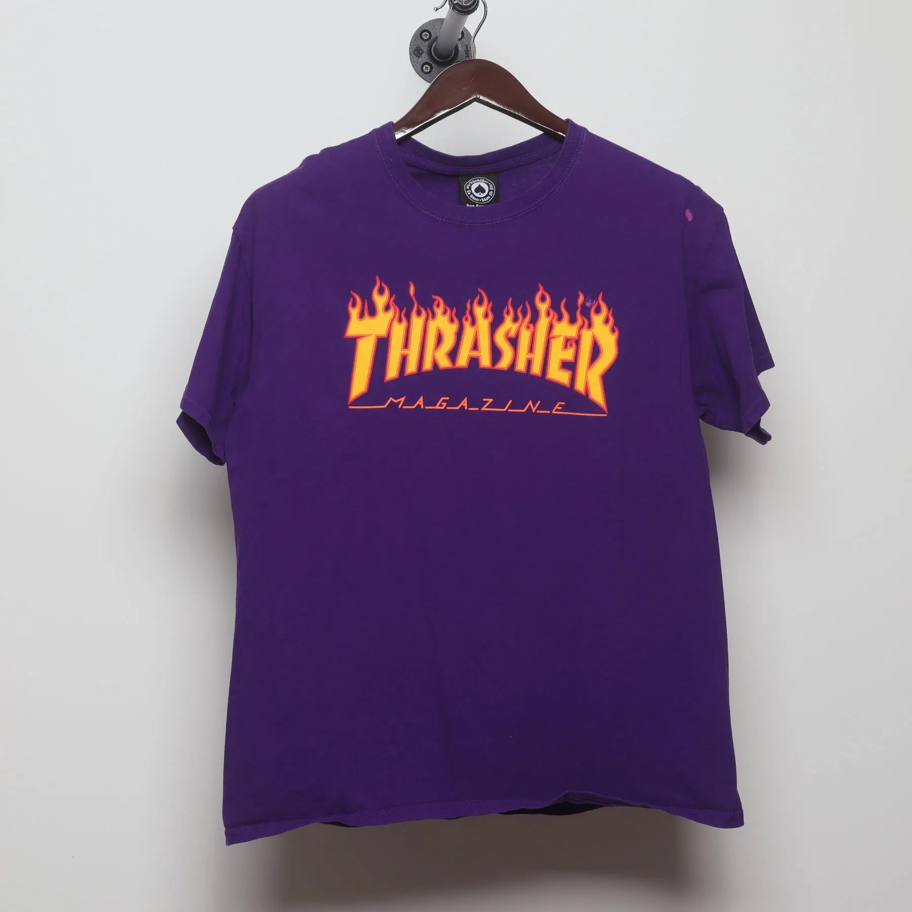 Front view of Vintage Modern Thrasher Magazine "Flame Logo" T-Shirt - L