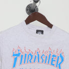 Close-up of the collar and tag on the Vintage Modern Thrasher Magazine "Flame Logo" T-Shirt - XS