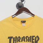 Close-up of the collar and tag on the Vintage Modern Thrasher "Skateboard Magazine Logo" T-Shirt - M