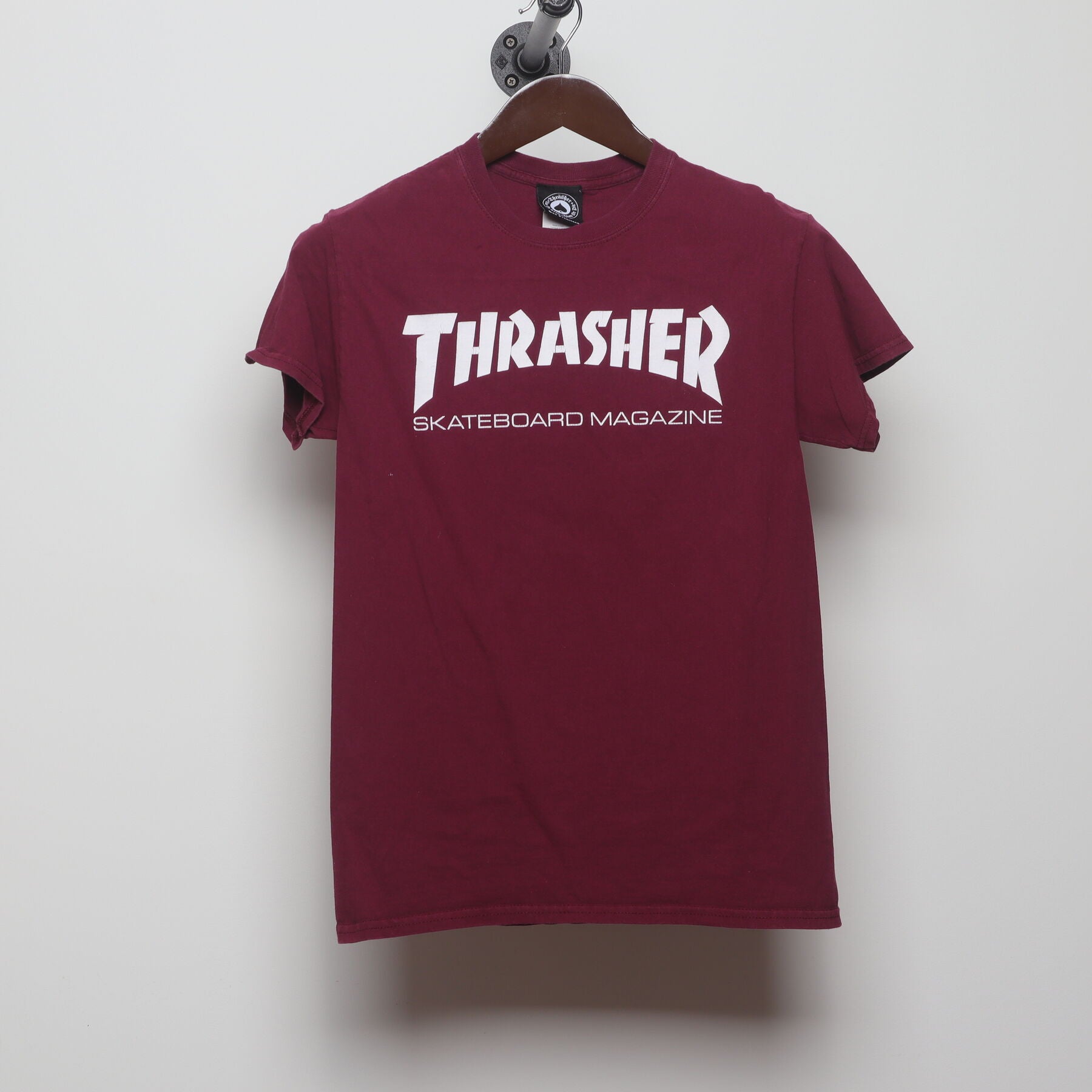 Front view of Vintage Modern Thrasher "Skateboard Magazine Logo" T-Shirt - XS