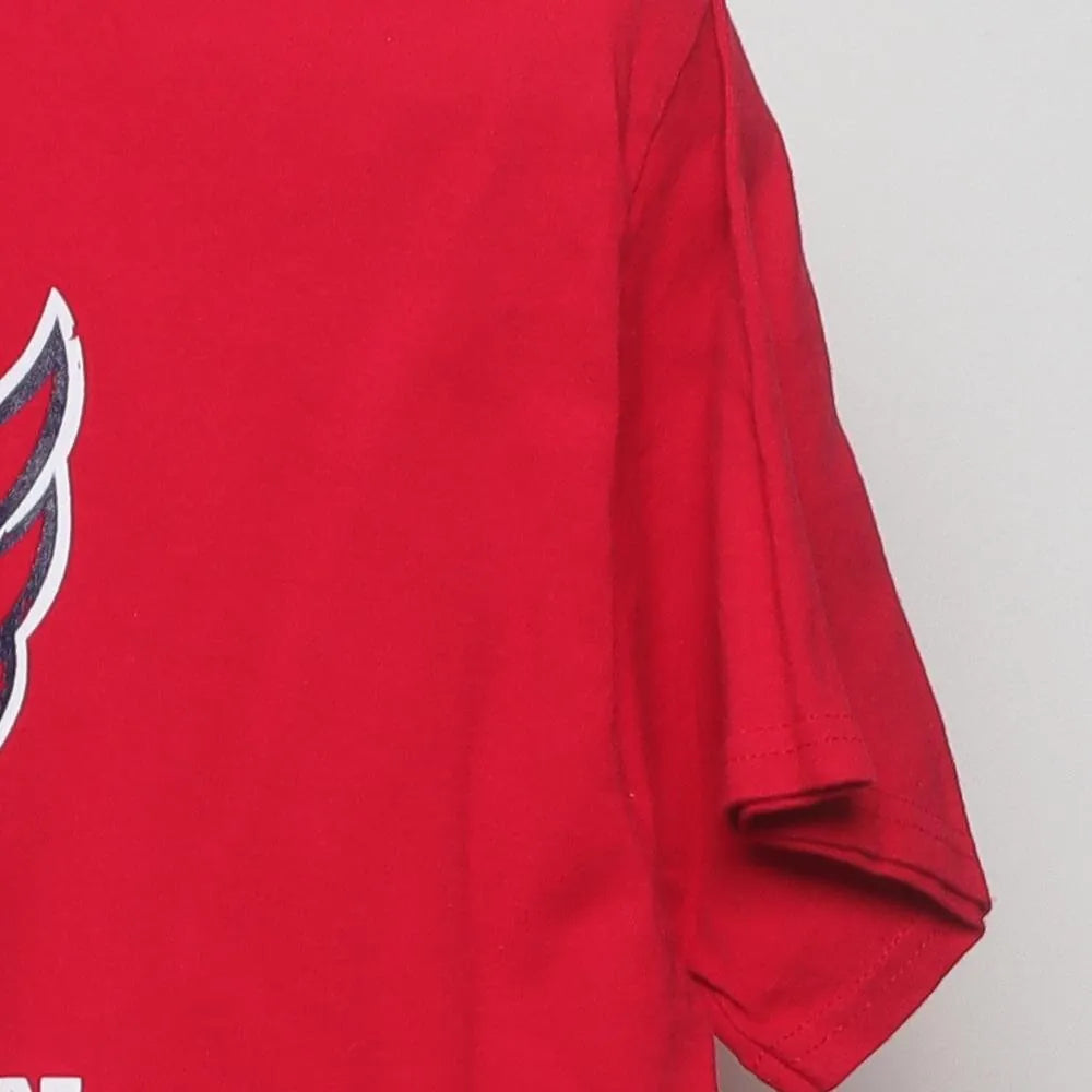 Close-up of the sleeve on the Vintage Modern Washington Capitals "Rock The Red" T-Shirt - S