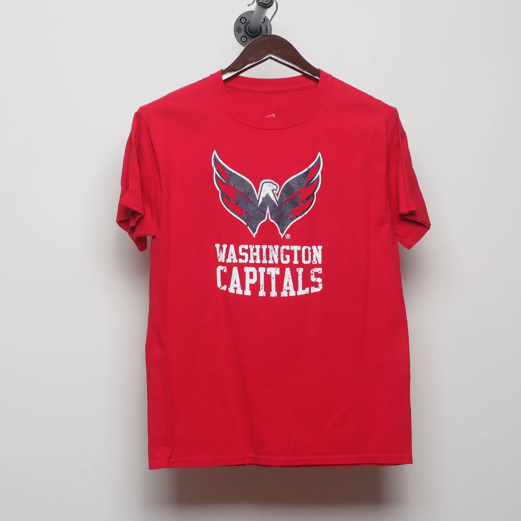 Front view of Vintage Modern Washington Capitals "Rock The Red" T-Shirt - S