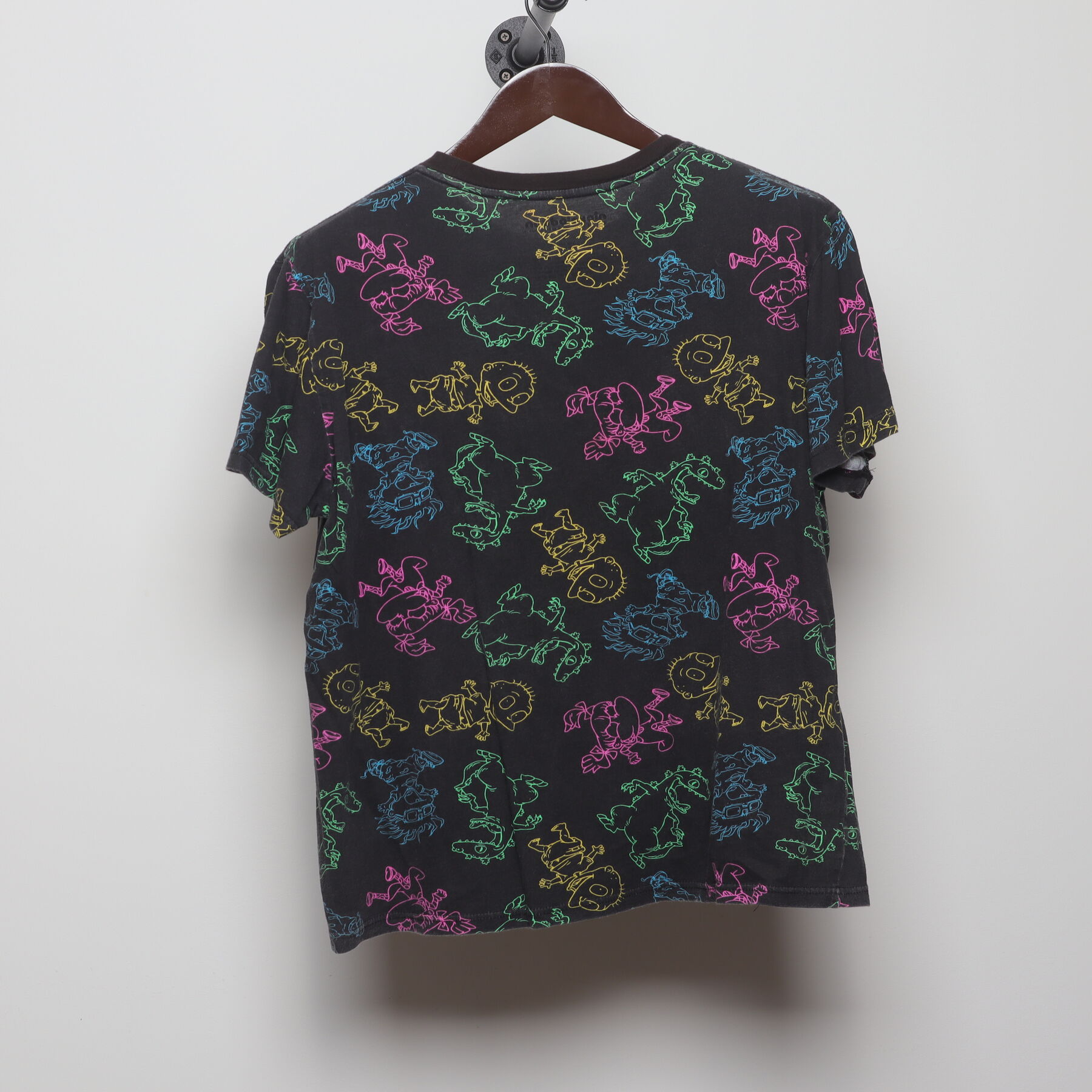 Back view of Vintage Y2K Nickelodeon "Rugrats Neon AOP" T-Shirt - M