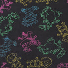 Close-up of the main graphic on the Vintage Y2K Nickelodeon "Rugrats Neon AOP" T-Shirt - M