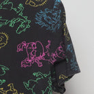 Close-up of the Right sleeve on the Vintage Y2K Nickelodeon "Rugrats Neon AOP" T-Shirt - M