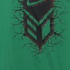Close-up of the main graphic on the Vintage Y2K Nike "Cracked Shield Graphic" T-Shirt - XL
