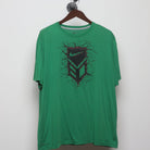 Front view of Vintage Y2K Nike "Cracked Shield Graphic" T-Shirt - XL
