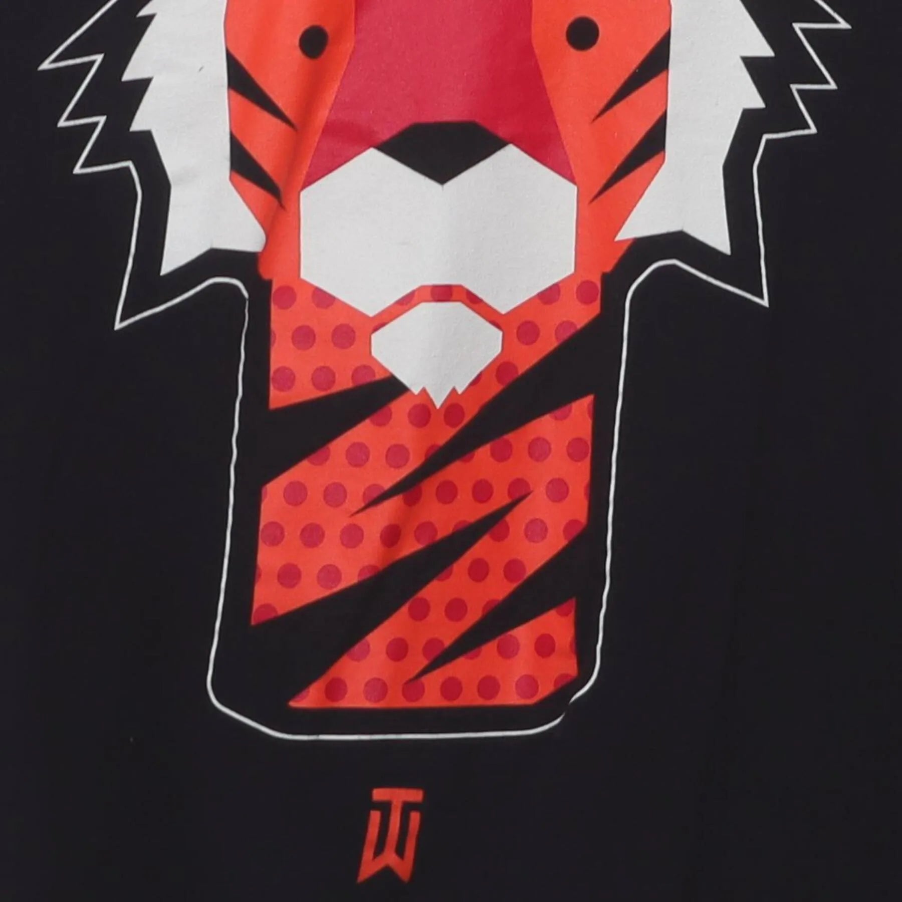 Close-up of the main graphic on the Vintage Y2K Nike Tiger Woods "Geometric Tiger Logo" T-Shirt - M