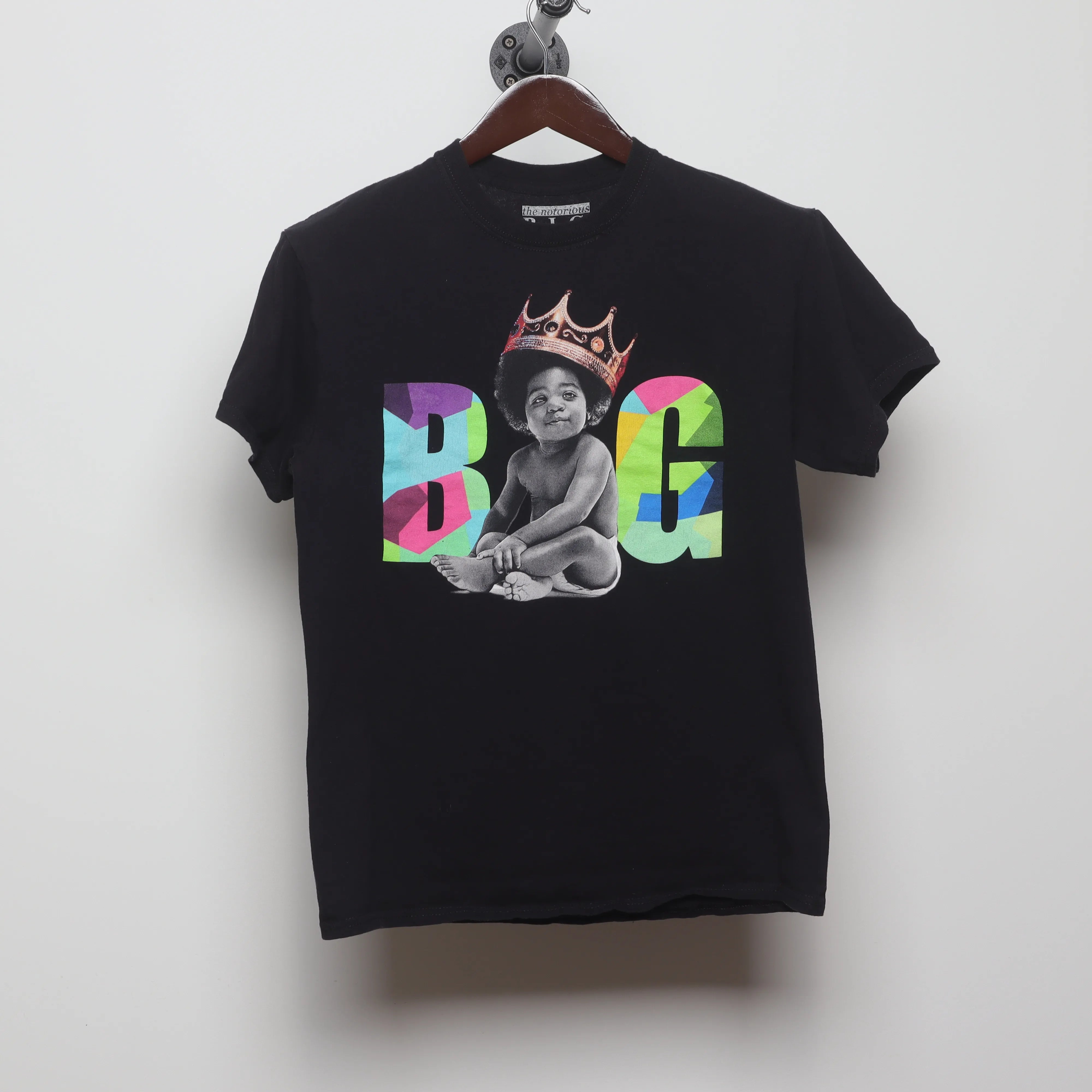 Front view of Vintage Notorious BIG Baby Crown T-Shirt S