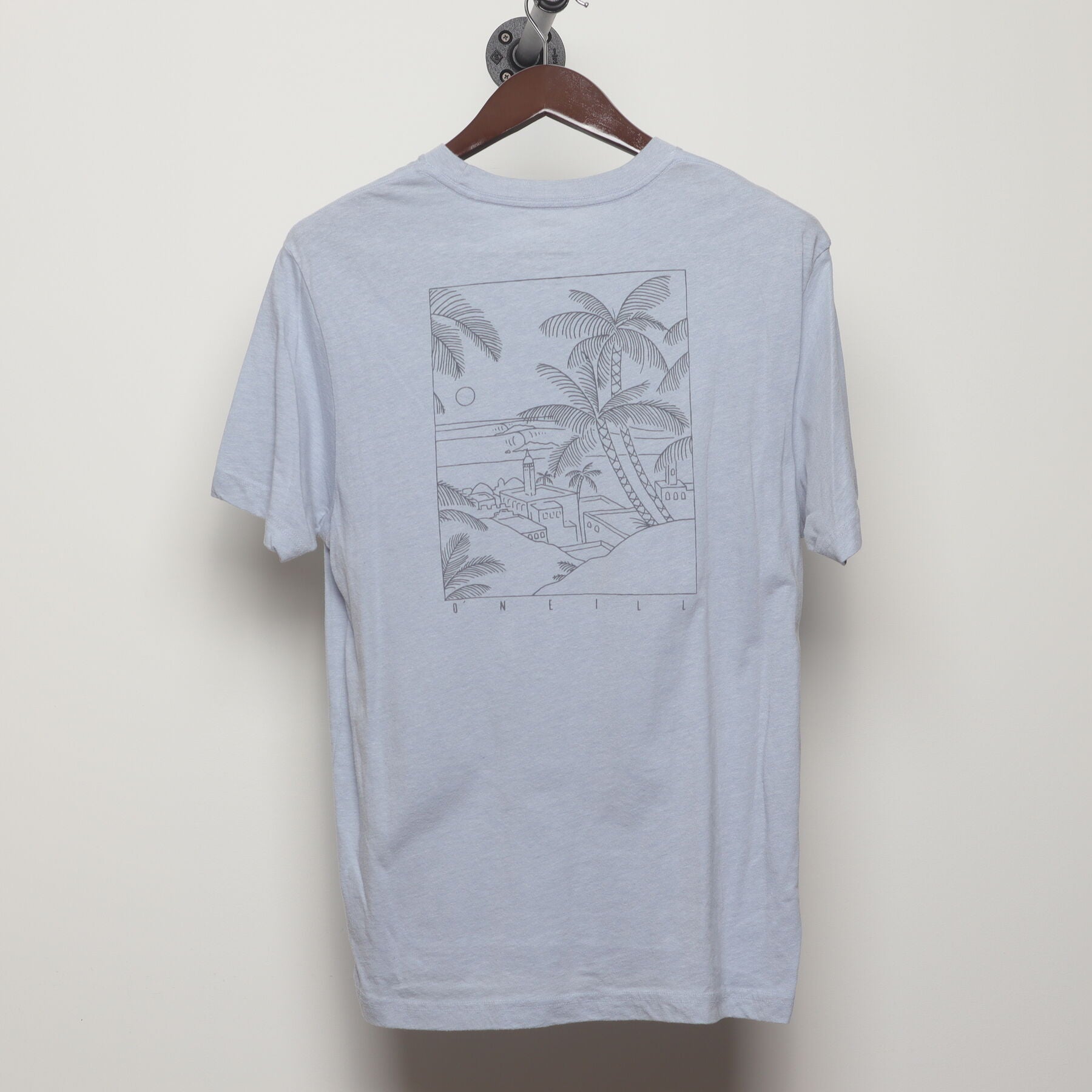 Back view of Vintage Y2K O'Neill "Coastal Palms Graphic" T-Shirt - M