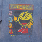 Close-up of the main graphic on the Vintage Pac-Man Acid Wash Video Game T-Shirt L