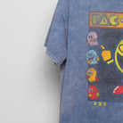 Close-up of the sleeve on the Vintage Pac-Man Acid Wash Video Game T-Shirt L