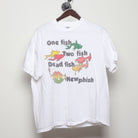 Front view of Vintage Y2K Phish "One Fish Two Fish Dead Fish Newphish" T-Shirt - L