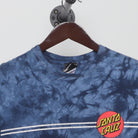 Close-up of the collar and tag on the Vintage Y2K Santa Cruz Skateboards "Classic Dot Logo Tie-Dye" T-Shirt - S