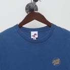 Close-up of the collar and tag on the Vintage Y2K Santa Cruz Skateboards "Rose Wreath" T-Shirt - M