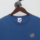 Close-up of the collar and tag on the Vintage Y2K Santa Cruz Skateboards "Rose Wreath" T-Shirt - M
