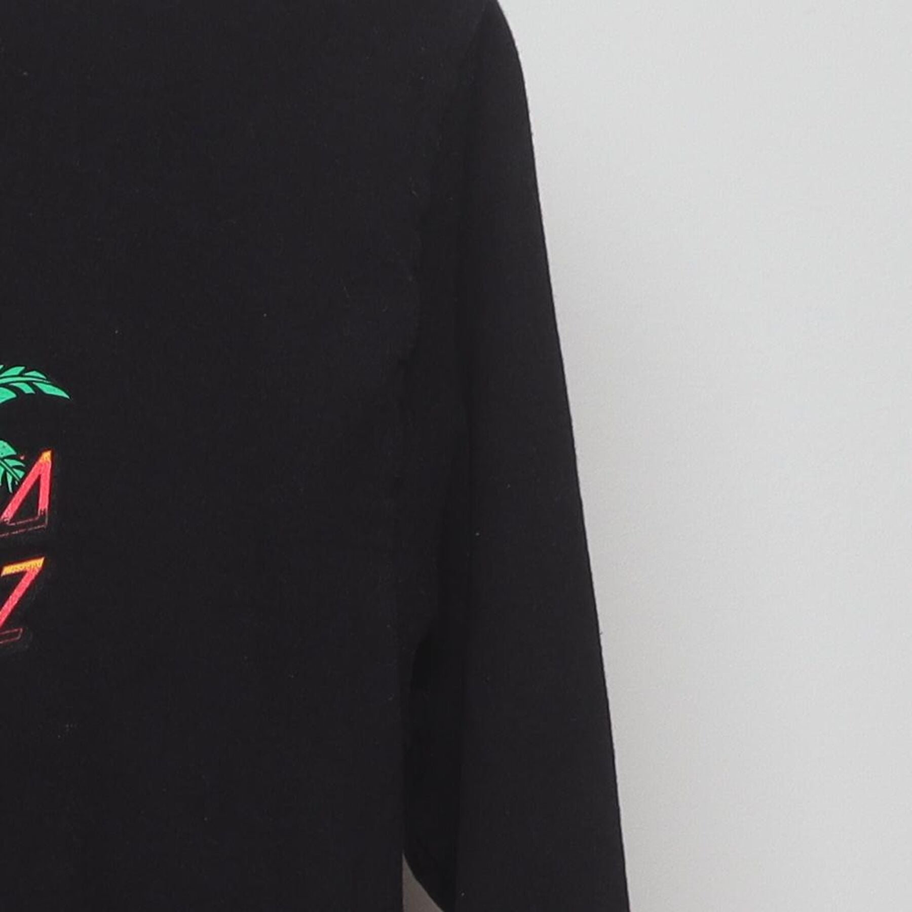 Close-up of the Right sleeve on the Vintage Y2K Santa Cruz "Volcano" Long Sleeve T-Shirt - S