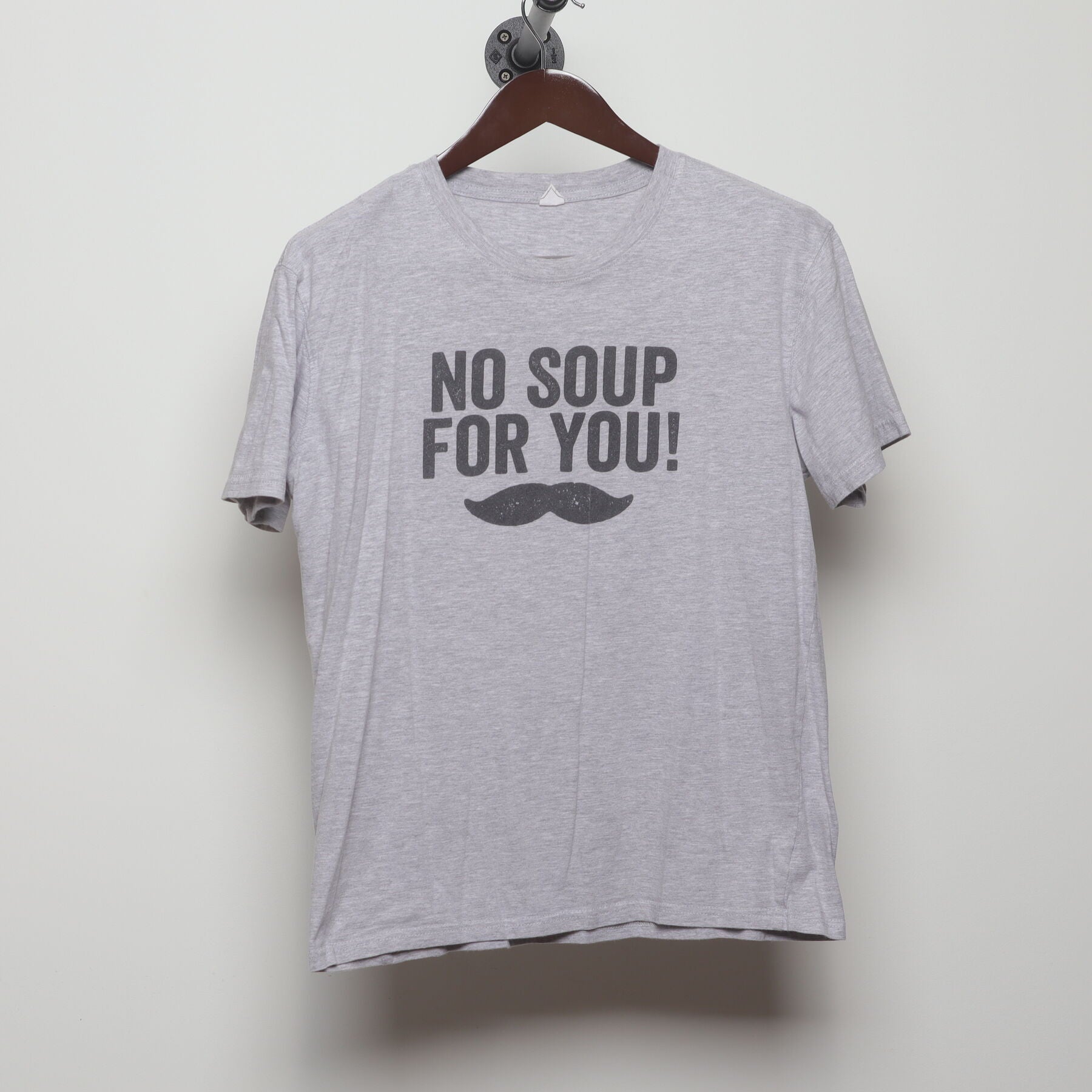 Front view of Vintage Y2K Seinfeld "No Soup For You!" T-Shirt - M